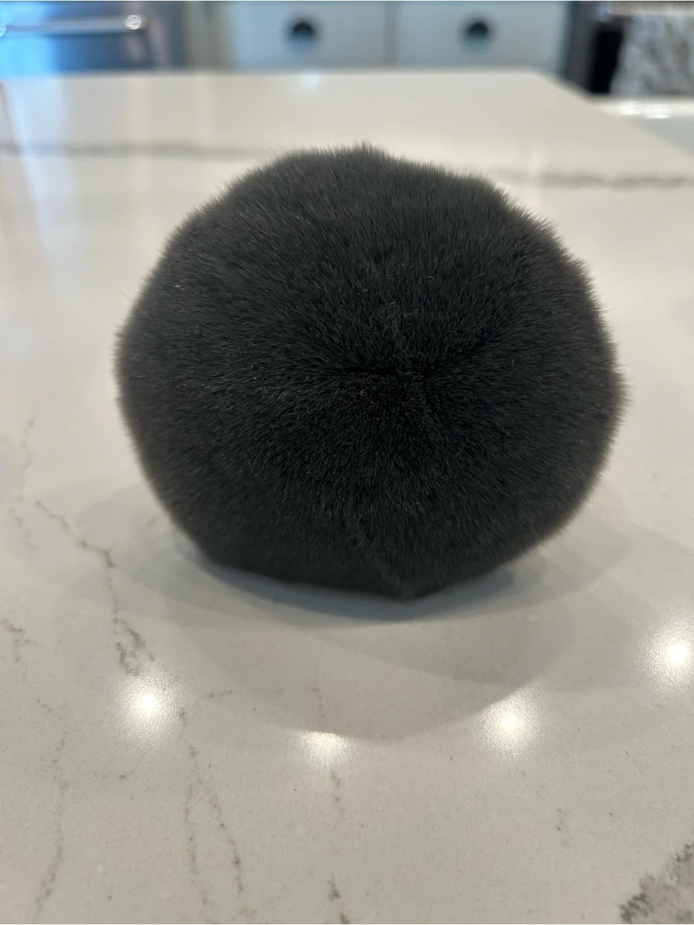 Handheld Dense Powder Brush - Purple Handle with Gray Bristles